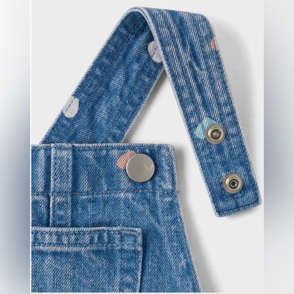 The Children's Place Blue Heart Print Overalls - Picture 2 of 5